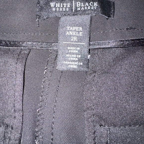 White House Black Market Women’s Taler Ankle Black Dress Pants - Picture 3 of 9